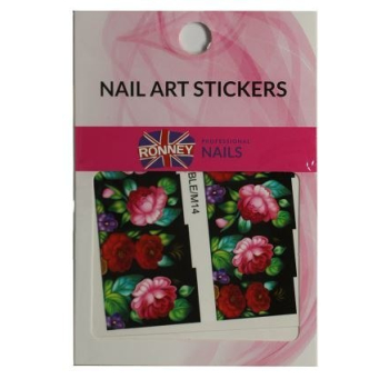RONNEY - Naklejki wodne na paznokcie NAILART STICKERS RN 155    !